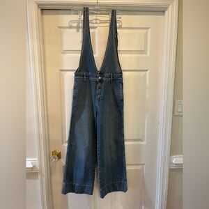 Free People Light Blue Denim Jumpsuit